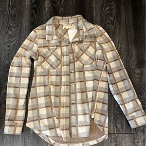 Plaid Button-Up Shirt